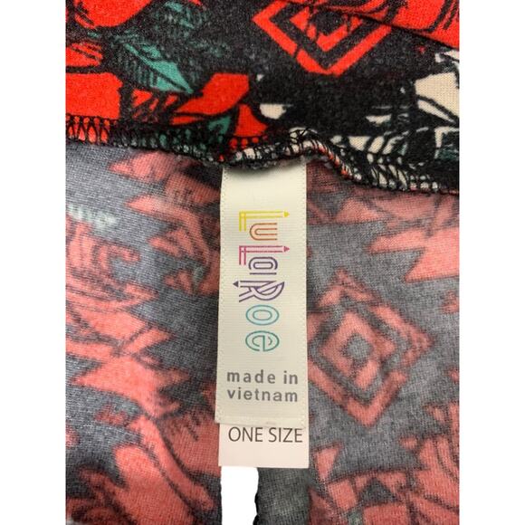 One Size LulaRoe Womens Leggings 3 Pair Assorted Skull Rose Spiderweb - Picture 7 of 8